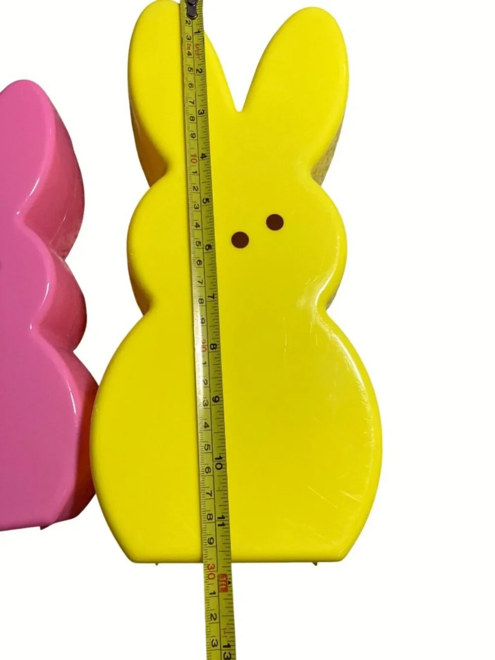 Yellow and Pink PEEP Bunny-Shaped Plastic Container With Lid